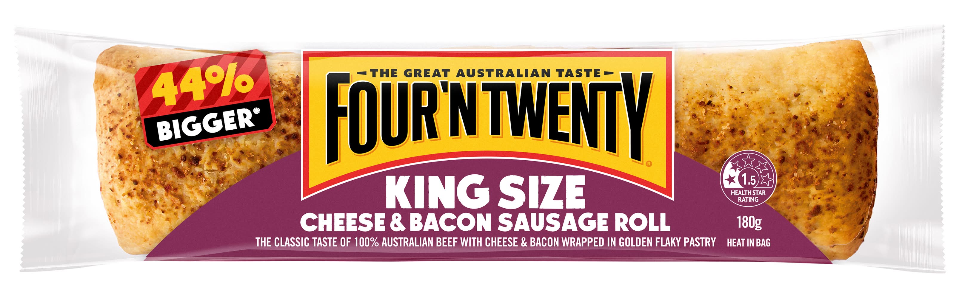 Four N Twenty King Size Bacon & Cheese Rolls (180g)