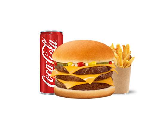 Menu Triple Cheeseburger 🍔🍔🍔