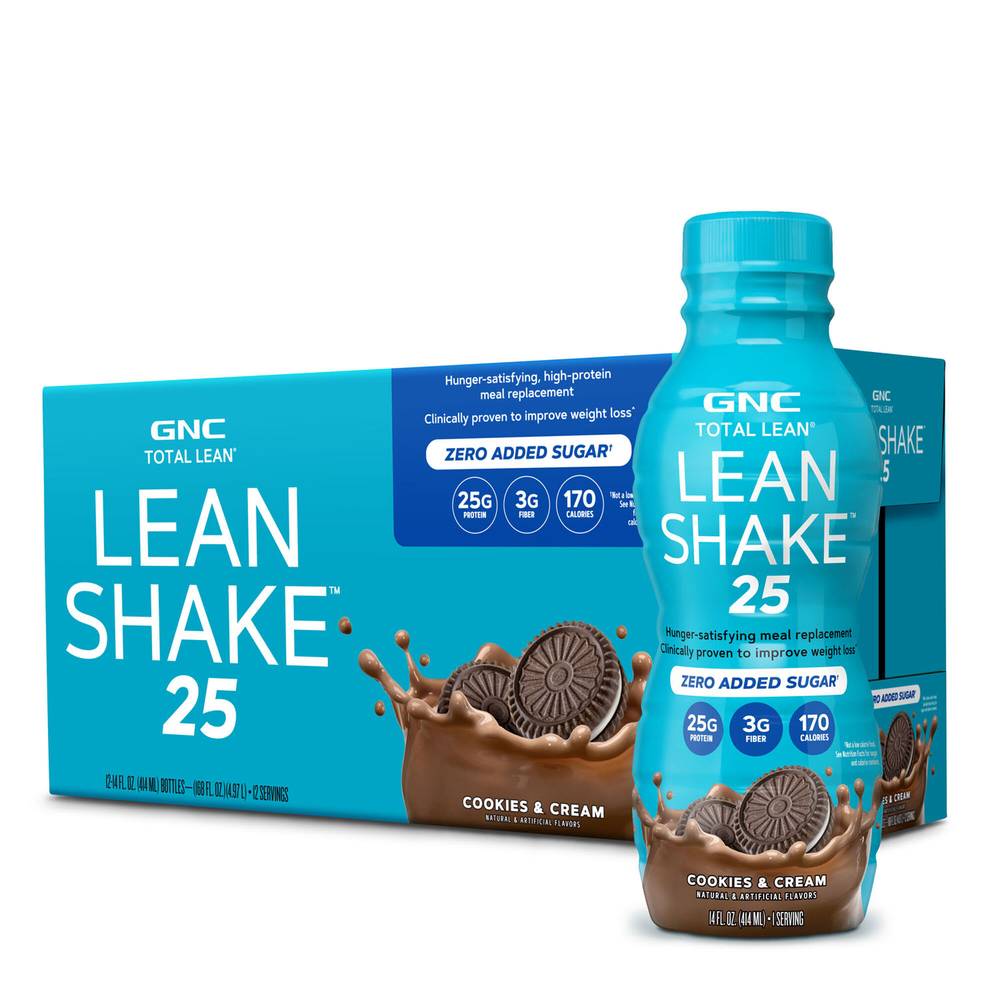 Gnc Lean Shake (12 pack, 14 fl oz) (cookies & cream)