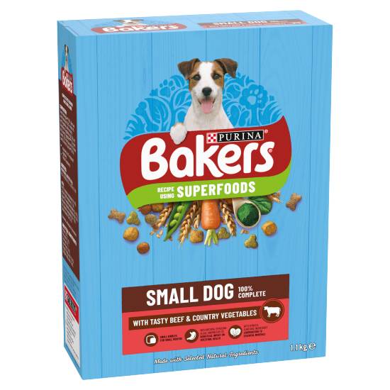 Bakers Small Dog Beef With Vegetables Dry Dog Food 1.1kg