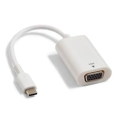 NXT Technologies 0.5' USB C/VGA Adapter, White (NX60401)