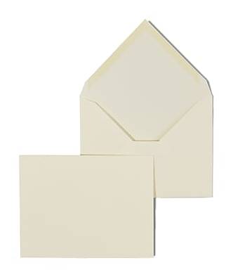 Staples Gummed Invitation Envelopes, 5.75 x 4.38, Ivory, 100/Box (17453)