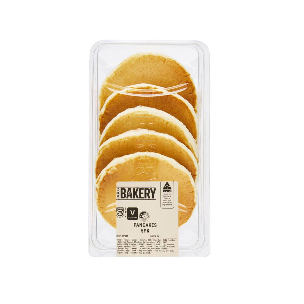 Coles Bakery Pancakes 360g (5 pack)