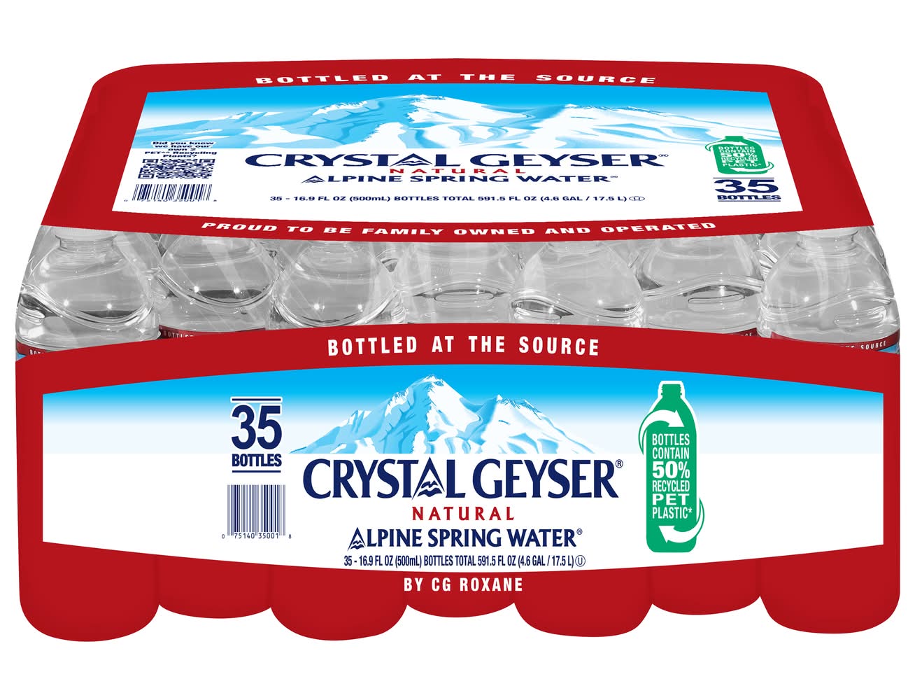 Crystal Geyser Natural Alpine Spring Water (35 x 16.9 fl oz)