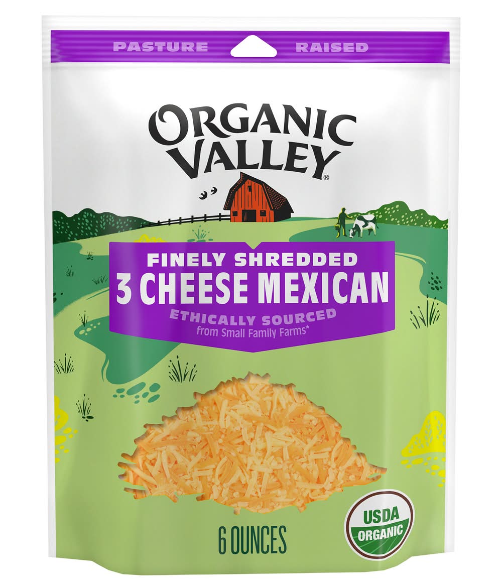 Organic Valley Finely Shredded Mexican Blend Cheese (6 oz)