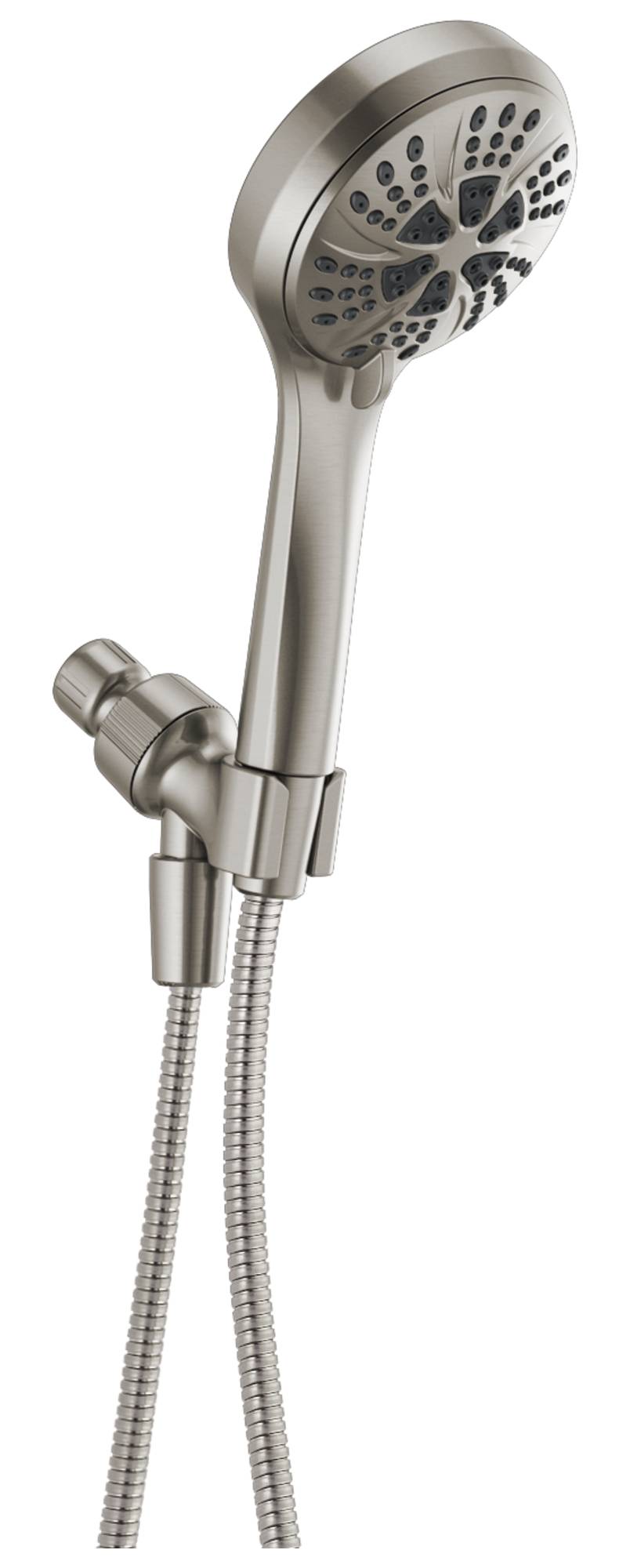 Delta 6.0 -Spray Satin Nickel 4.5-in Round Handheld High Pressure Shower Head 2.5 GPM | 75605DSN