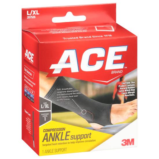 Ace Compression Ankle Support Size L/Xl (1 ct)