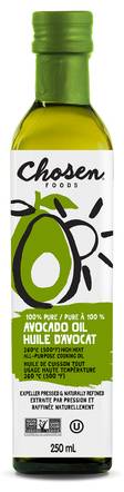 Chosen foods huile d’avocat pure à 100 % chosen foods - 250 ml (250 ml) - pure avocado oil 100% (250 ml)
