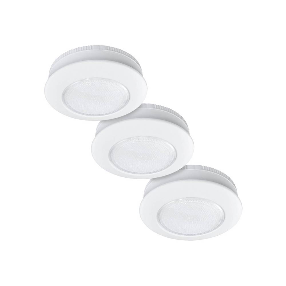 Utilitech 3-Pack 1-in Battery LED Puck Light (Cool White) | BO1414-WHG-03LF3-U