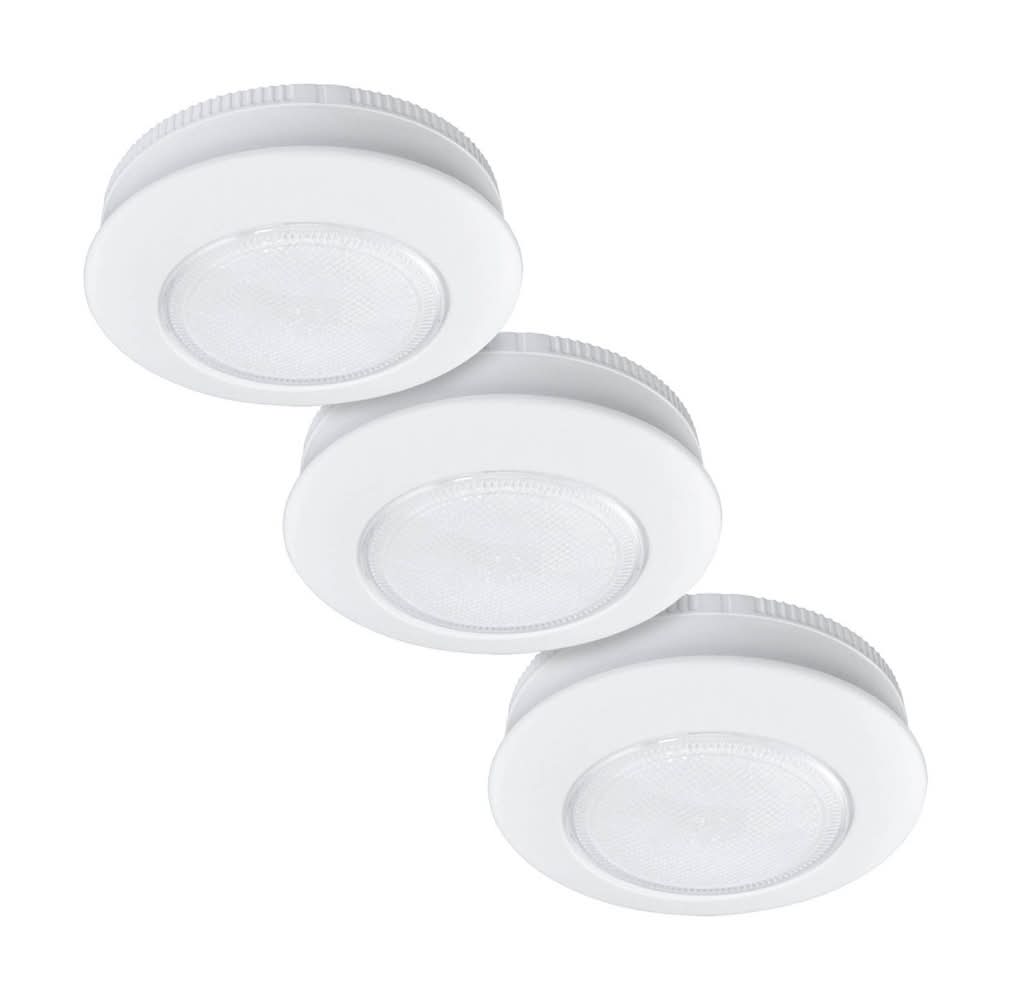 Utilitech 3 -Pack 3-in Battery LED Under Cabinet Puck Light