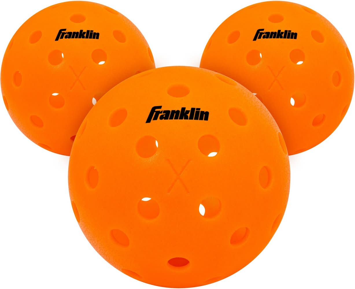 Franklin Pickleball X-40 Outdoor Pickleballs  3 Pack (Lava)