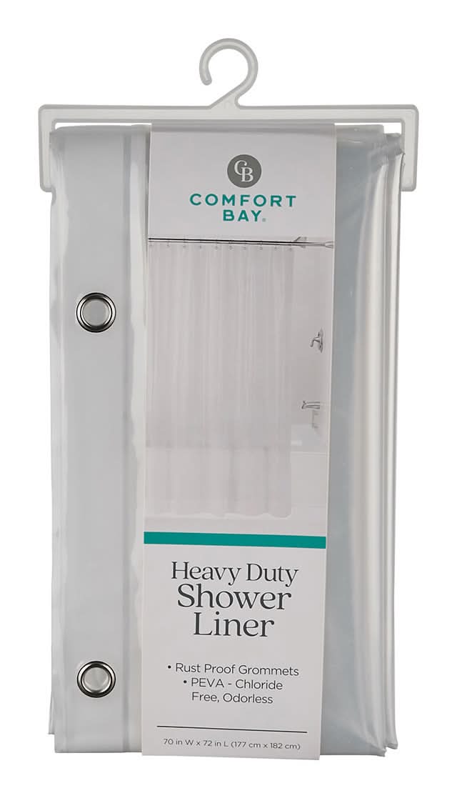 Comfort Bay Heavy Duty Shower Liner, 70x72 in
