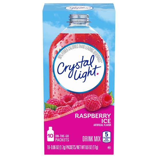Crystal Light Drink Mix (10 ct, 0.6 oz) (raspberry)