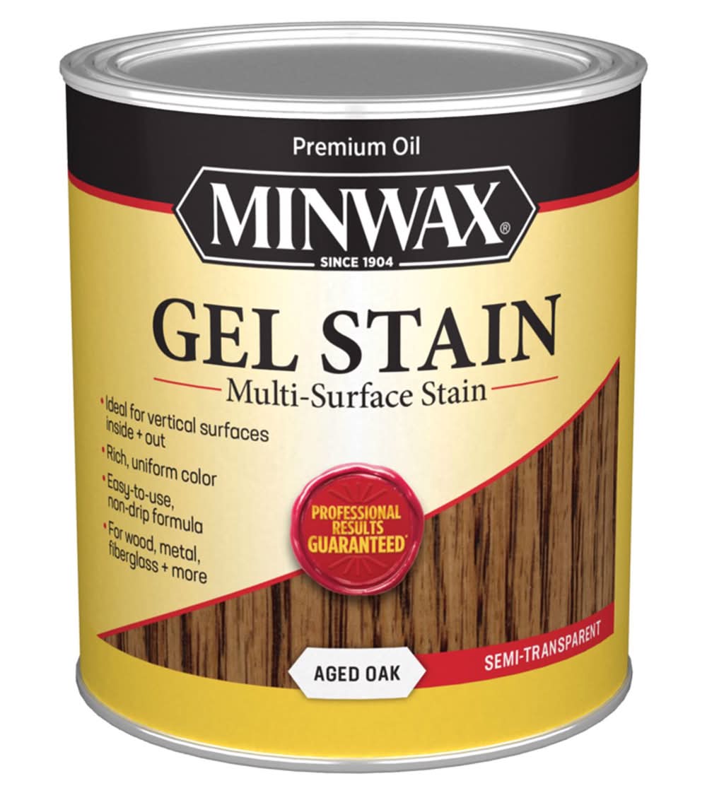 Minwax Gel Stain Semi-Transparent Aged Oak Oil-Based Gel Stain 1 Qt