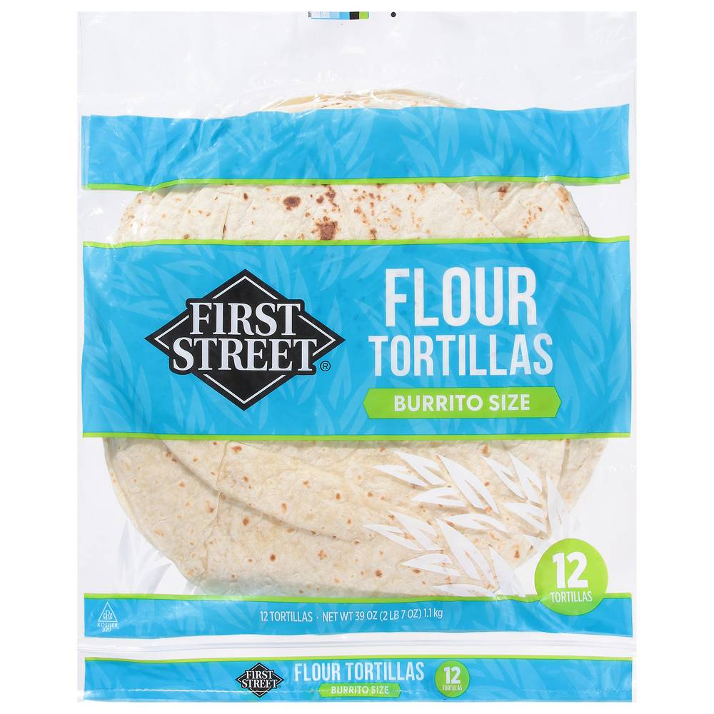 First Street Burrito Size Flour Tortillas (3.25 oz, 12 ct)