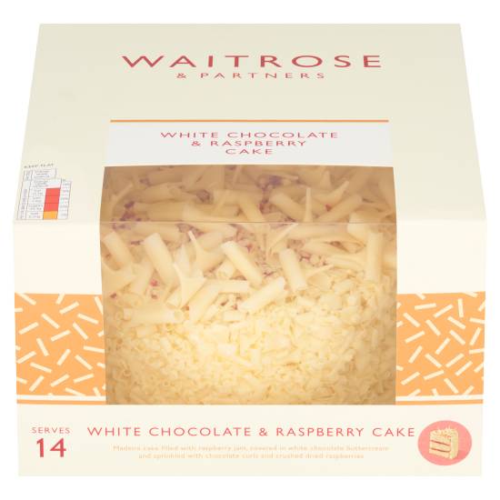 Waitrose & Partners White Chocolate & Raspberry Cake