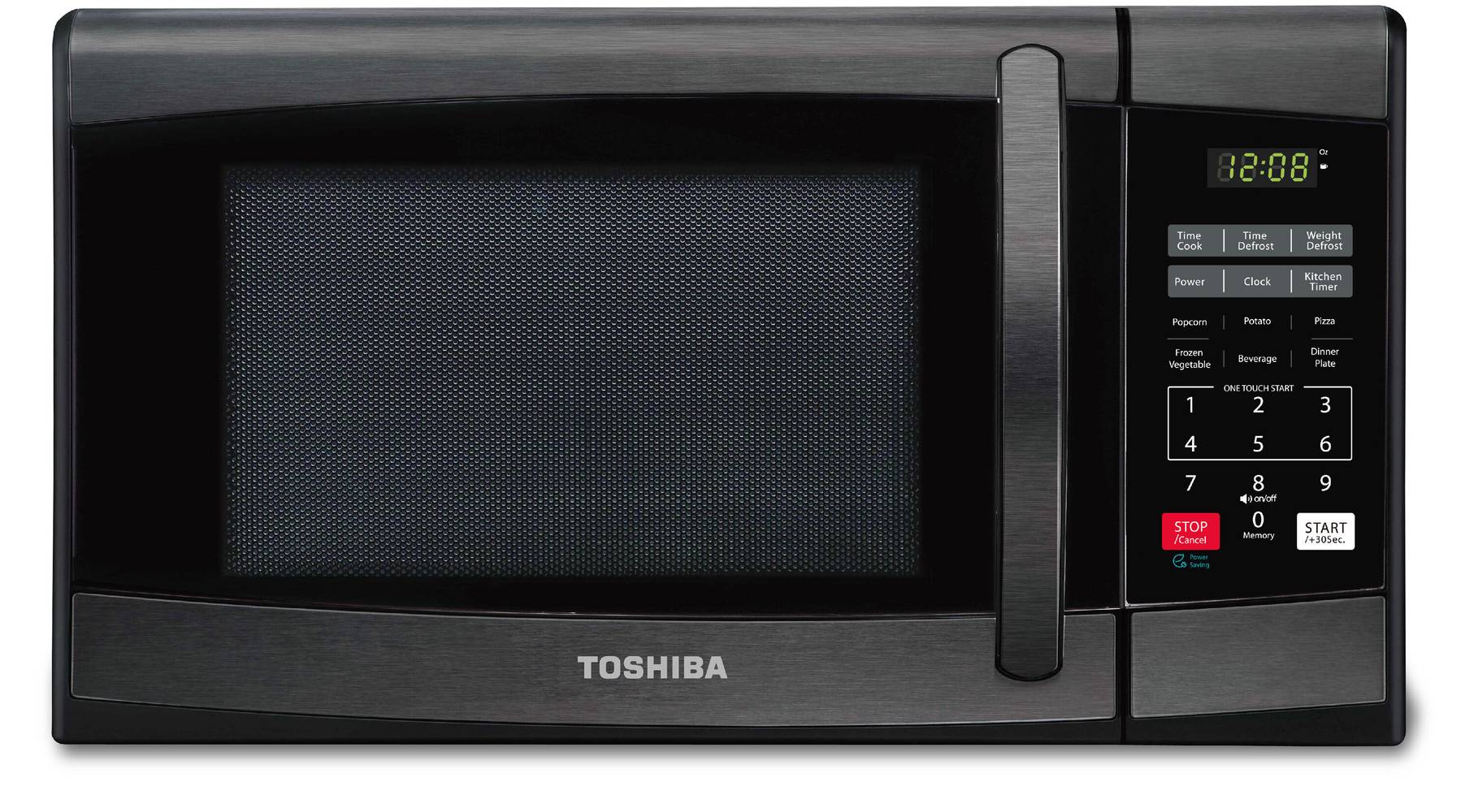 Toshiba 0.9-cu ft Small Countertop Microwave (black stainless steel)