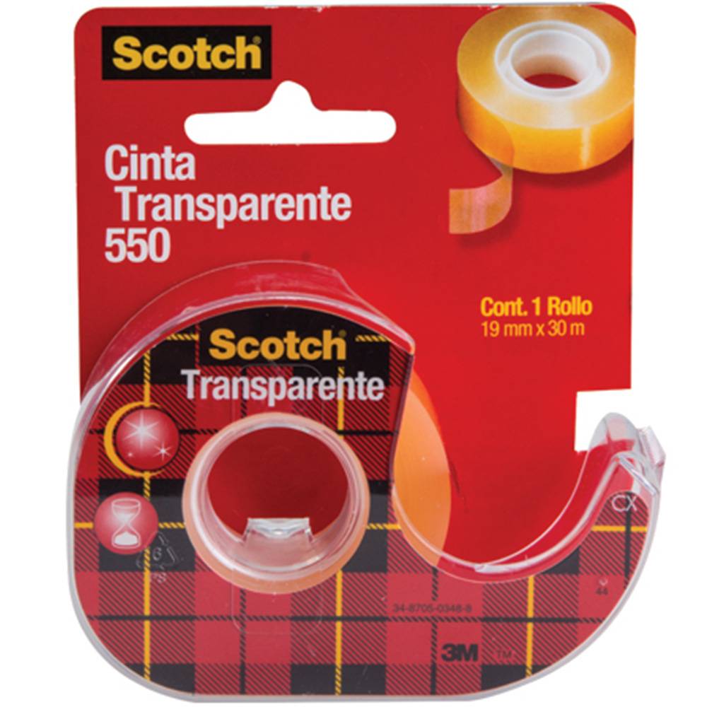 3M scotch cinta adhesiva transparente (1 pieza)