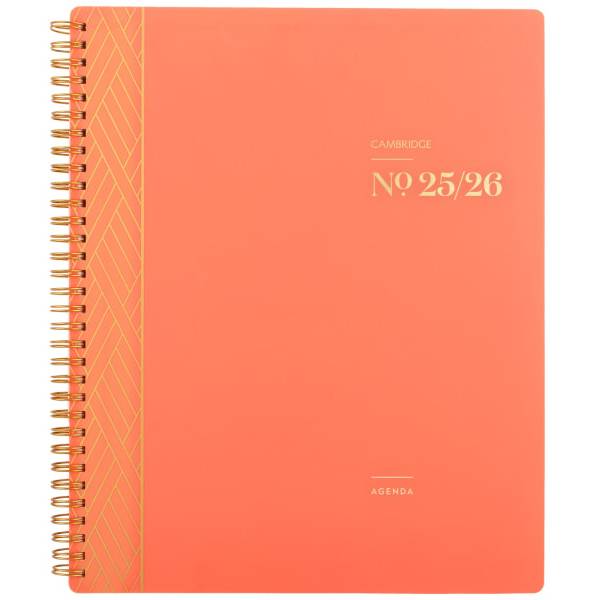 Cambridge® WorkStyle® Balance Academic 2025-2026 Weekly Monthly Planner, Pink Peach, Large, 8 1/2" x 11"