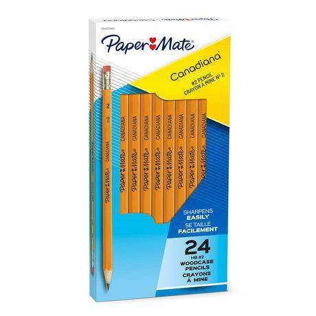 Paper Mate papermate crayons canadiana, hb n° 2, paquet de 24 (faciles à tailler!) - canadiana woodcase pencils (24 units)