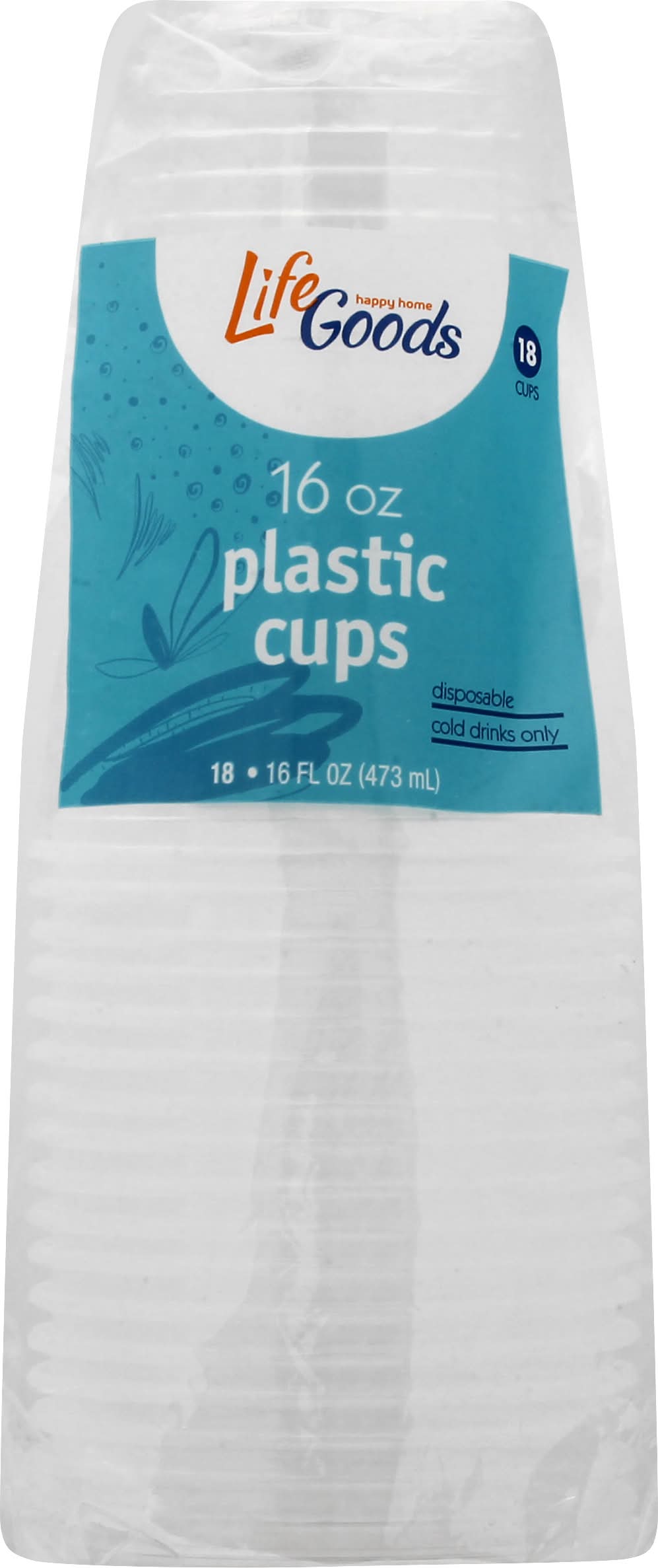 Life Goods Plastic Cups (18 ct)