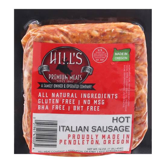 Hill's Premium Meats Hot Italian Sausage Gluten Free (16 oz)