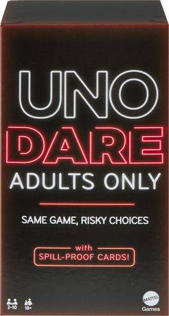 Uno Dare Adults Only Card Game Risky Dares Waterproof, 2-10 Players