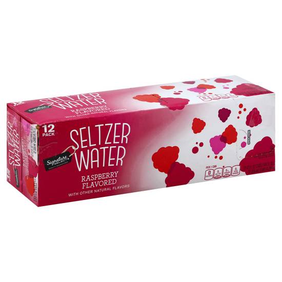 Signature Select Raspberry Flavored Seltzer Water (12 x 12 fl oz)