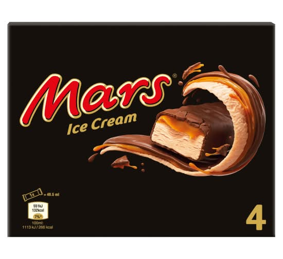 Mars Caramel Ice Cream Bars (4 pack)