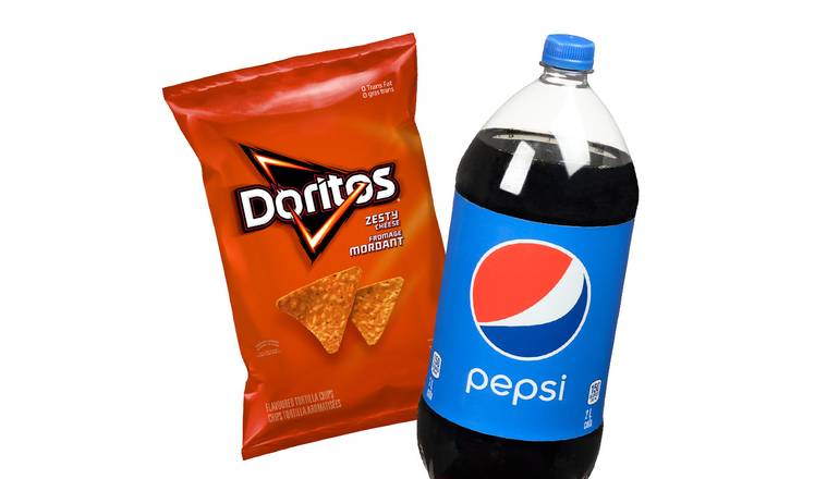 8 $ Le jour du match offre groupée – Achetez 1 Doritos 235g et 1 Pepsi 2L / $8 Game-Day Bundle – Buy 1 Doritos 235g and 1 Pepsi 2L