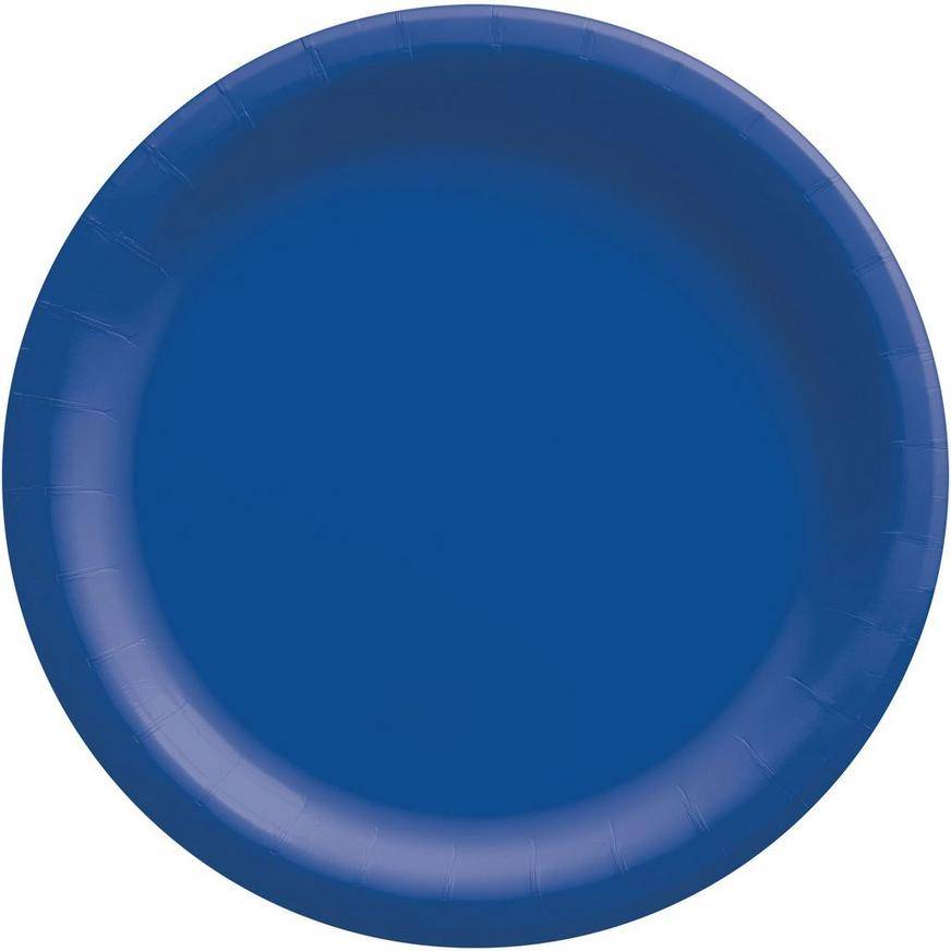 Party City Extra Sturdy Paper Dinner Plates (10 in/royal blue)