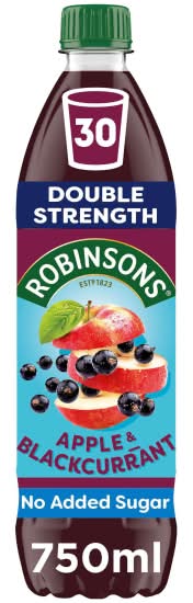 Robinsons Apple-Blackcurrant, Double Strength Fruit Juice (750ml)
