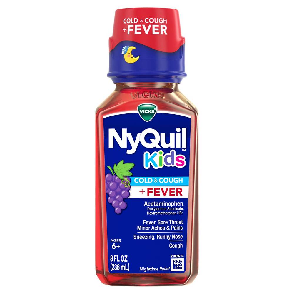 Vicks Nyquil Kids Cold & Cough+Fever Multi-Symptom Relief Liquid