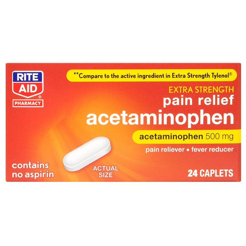 Rite Aid Pharmacy Acetaminophen Extra Strength 500mg (24 ct)
