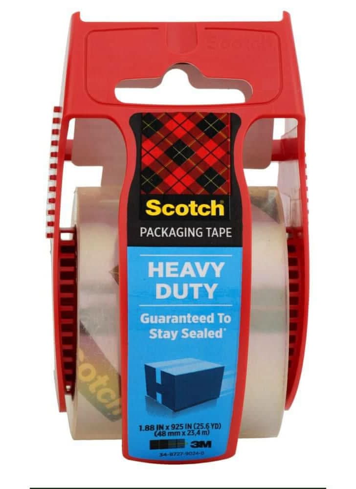 Scotch 1.88 In. X 22.2 Yds. Heavy Duty Shipping Packaging Tape With Dispenser