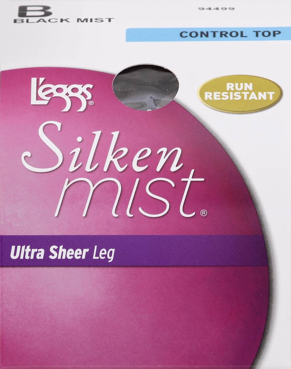 L'eggs Black Mist Pantyhose Size B, Multi