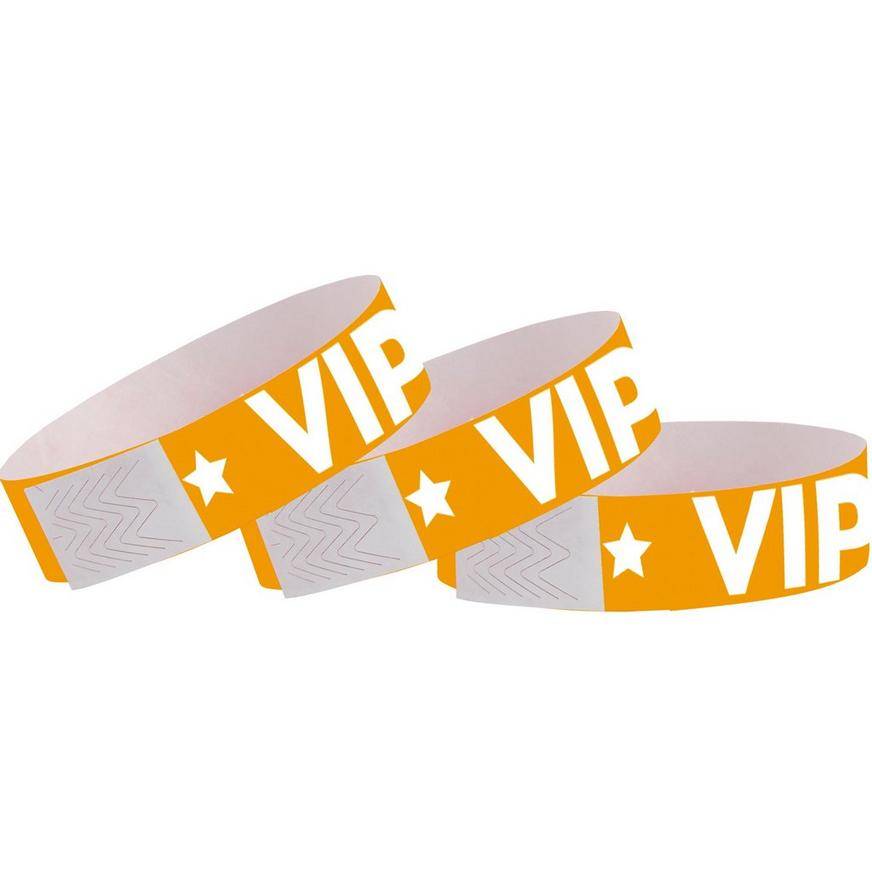 Party City Vip Paper Wristbands, Orange (500 ct)