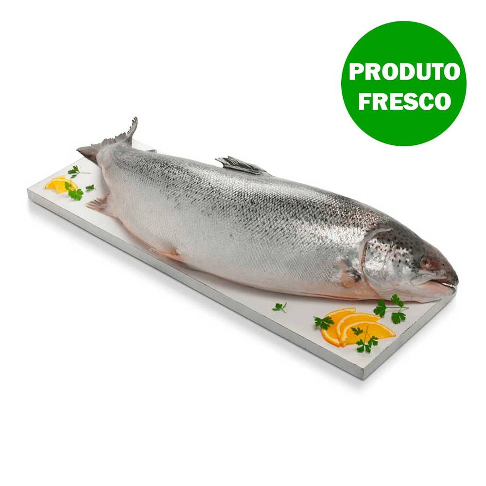 Salmão inteiro fresco (Preço por kg, 5 kg aprox)