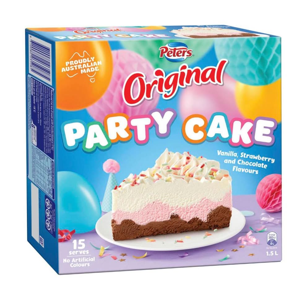 Peters Original Ice Cream Party Cake, Vanilla (1.5L)