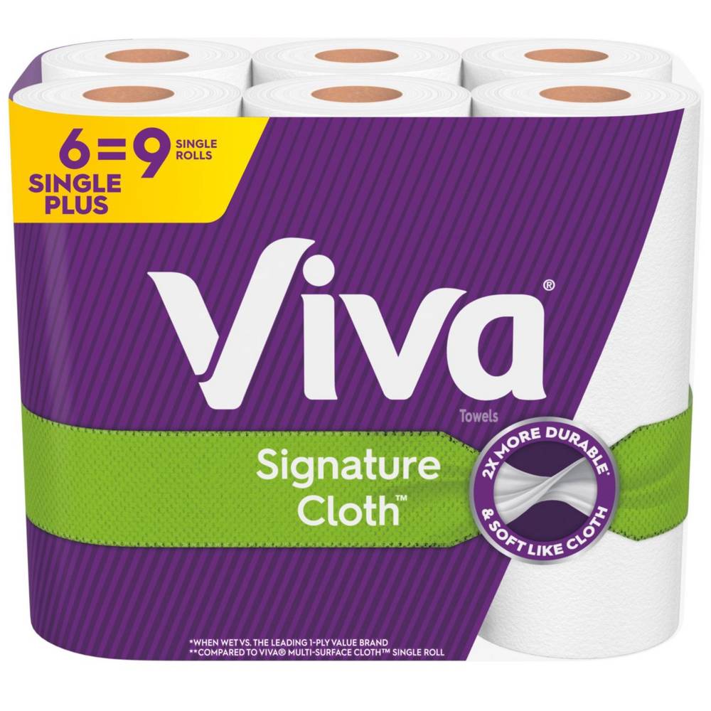 Viva Signature Cloth Choose-A-Sheet Big Paper Towels, 6 ct