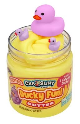 Cra-Z-Slimy Slime Duck Toy, Yellow-Purple (3 ct)
