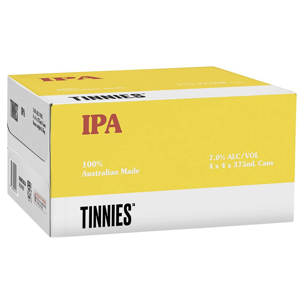 Tinnies IPA Can 375mL CTN16