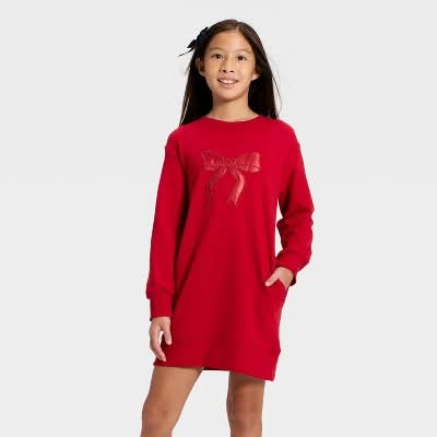 Cat & Jack Girls Long Sleeve French Terry Bow Dress Delivery Near Me | Order Online | Uber Eats Cat & Jack Girls Long Sleeve French Terry Bow Dress Delivery Near Me | Order Online | Uber Eats