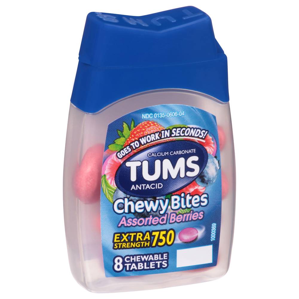 Tums Extra Strength Assorted Berries Chewy Bites Antacid (8 tablets)