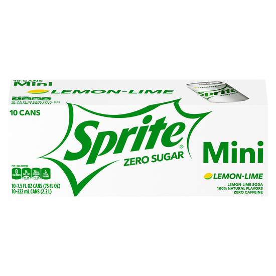 Sprite Lemon-Lime Zero Sugar Soda (10 ct, 7.5 fl oz)