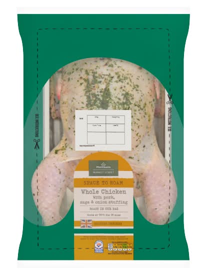 Morrisons British Pork Sage & Onion Stuffed Whole Chicken (1.6kg)