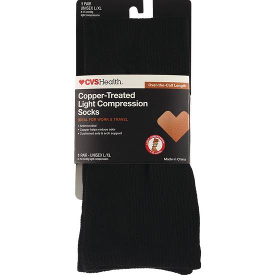 Copper Treated Lt Comp Socks - L/XL