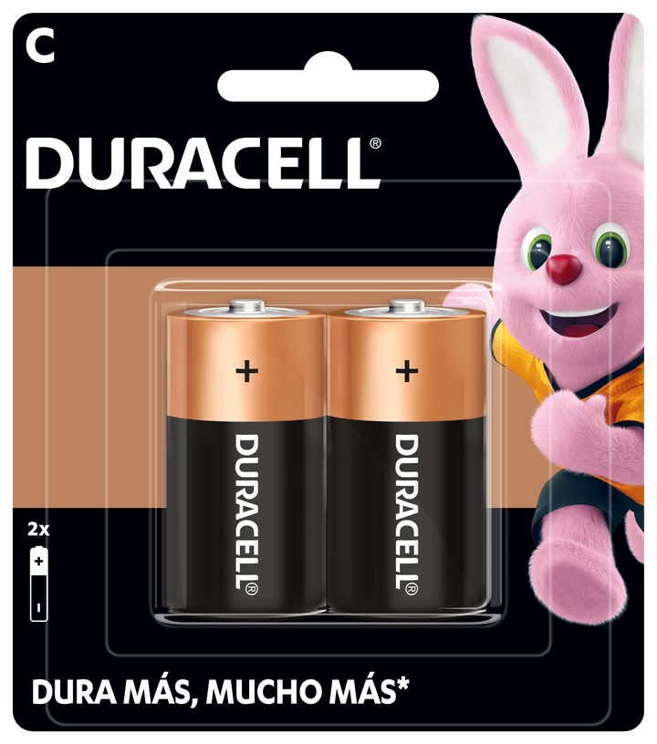 Duracell · Pilas alcalinas, C (2 un)