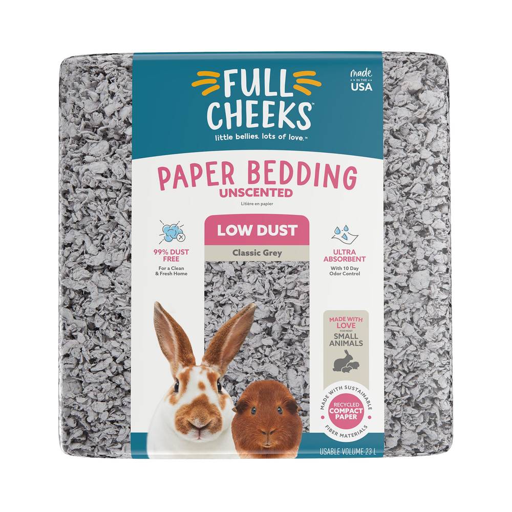 Full Cheeks Odor Control Small Pet Paper Bedding, , Grey