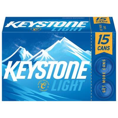 Keystone Light Beer (15 ct, 12 fl oz)